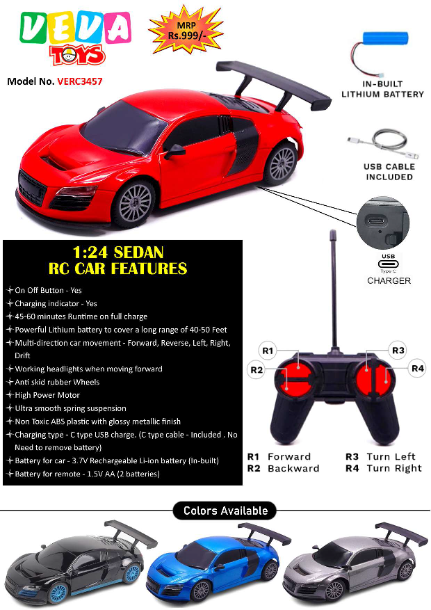 VEVA RECHARGBLE RC AUDI