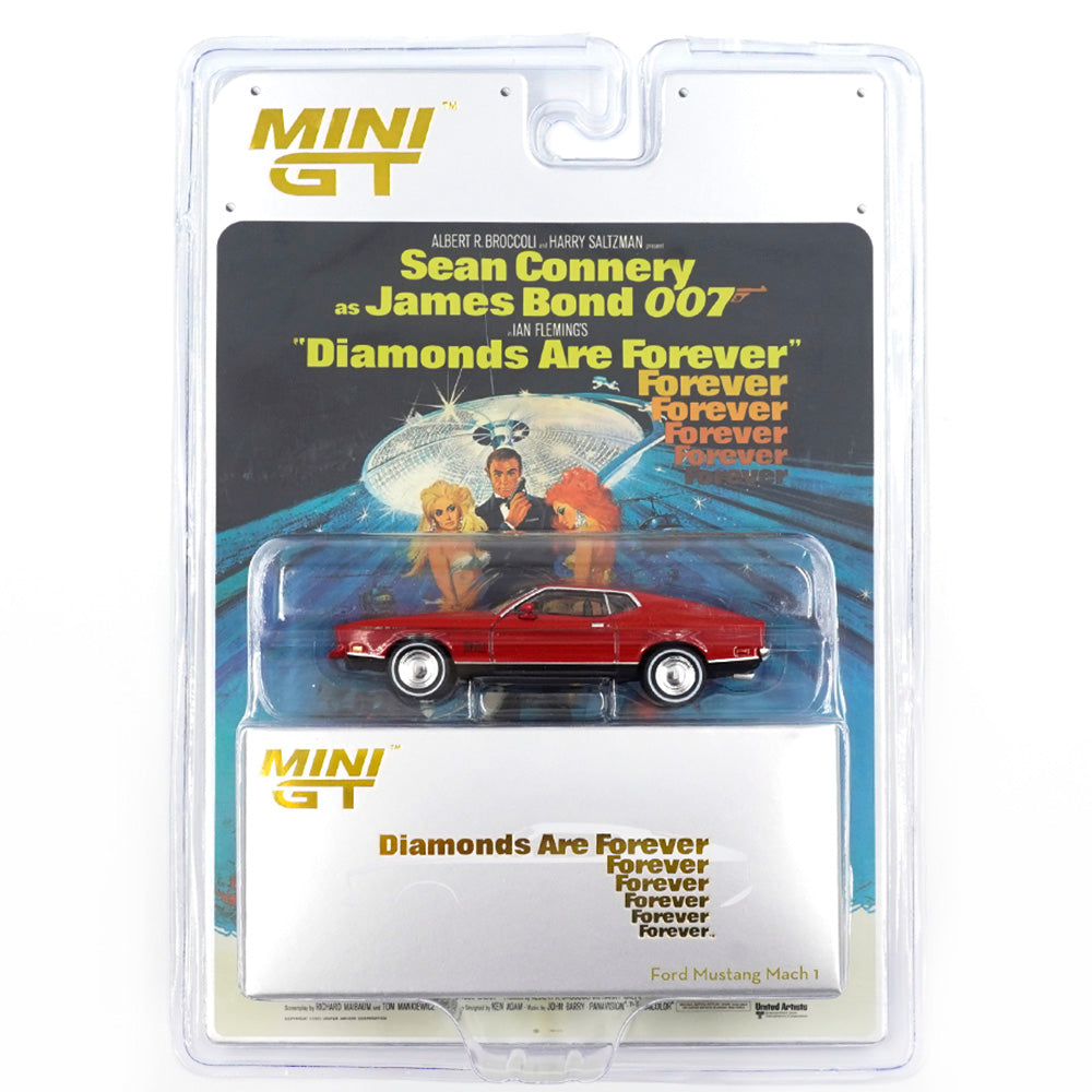 MINIGT FORD MUSTANG MACH 1 ( DIAMONDS ARE FOREVER) BLISTER