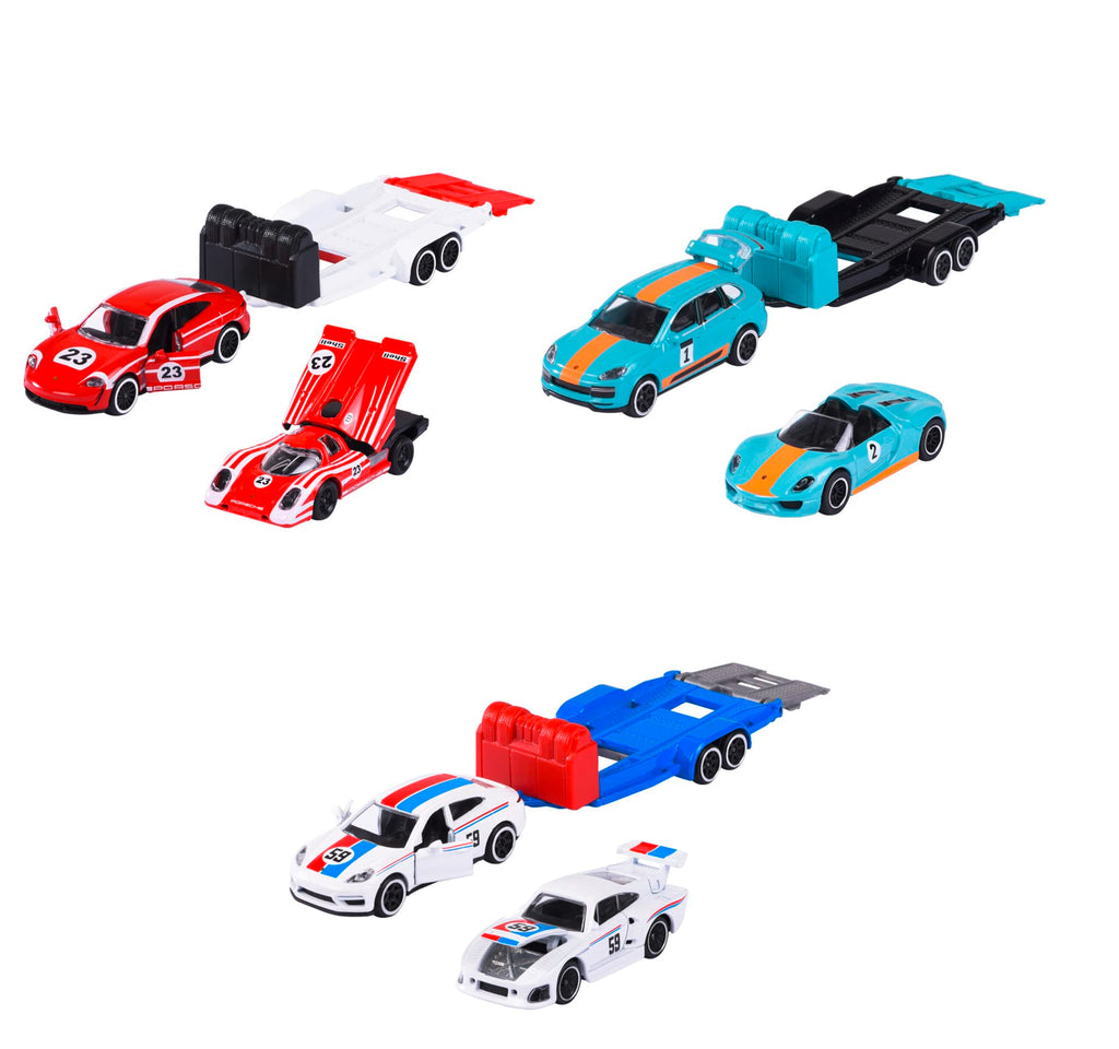 MAJORETTE PORCHE RACE TRAILER ASSORTMENT 3