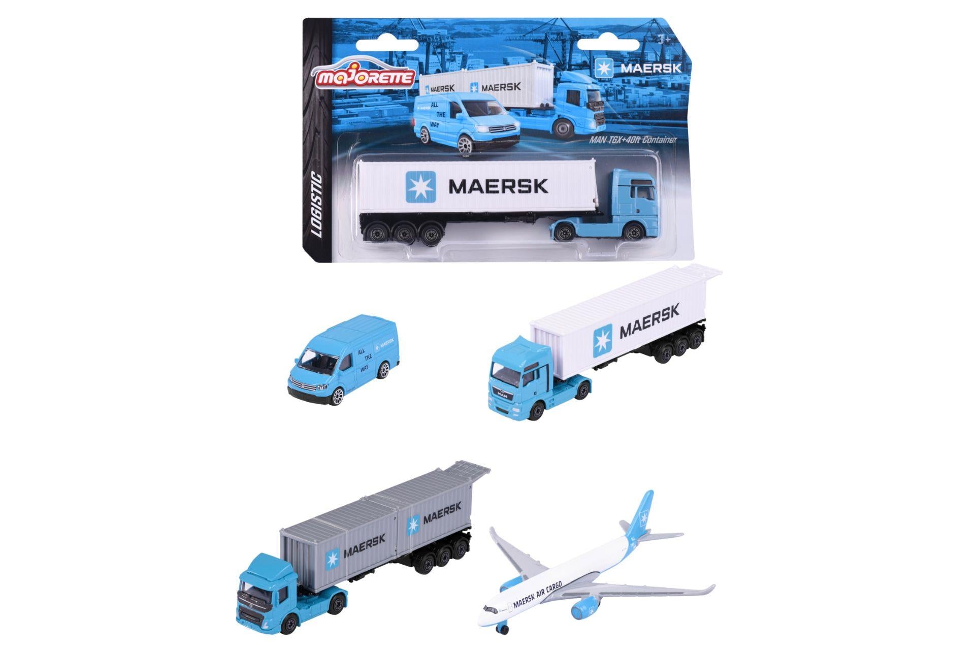 MAJORETTE MAERSK TRANSPORT VECHICLES 3 ASST