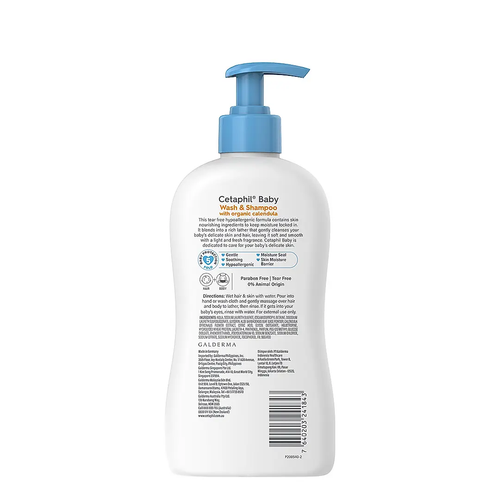 CETAPHIL BABY WASH AND SHAMPOO WITH ORGANIC CALENDULA 399ML