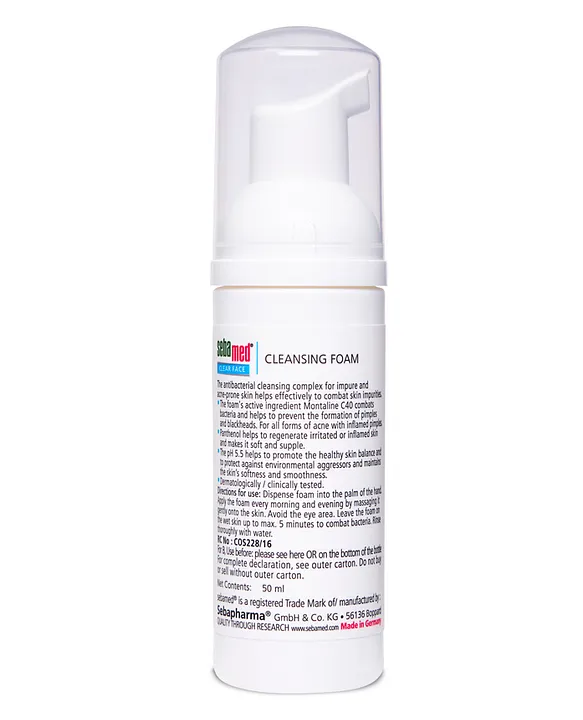 SEBAMED CLEAR FACE CLAENSING FOAM 50 ML