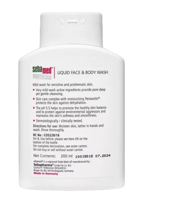 Sebamed Liquid Face and Body Wash 200ml