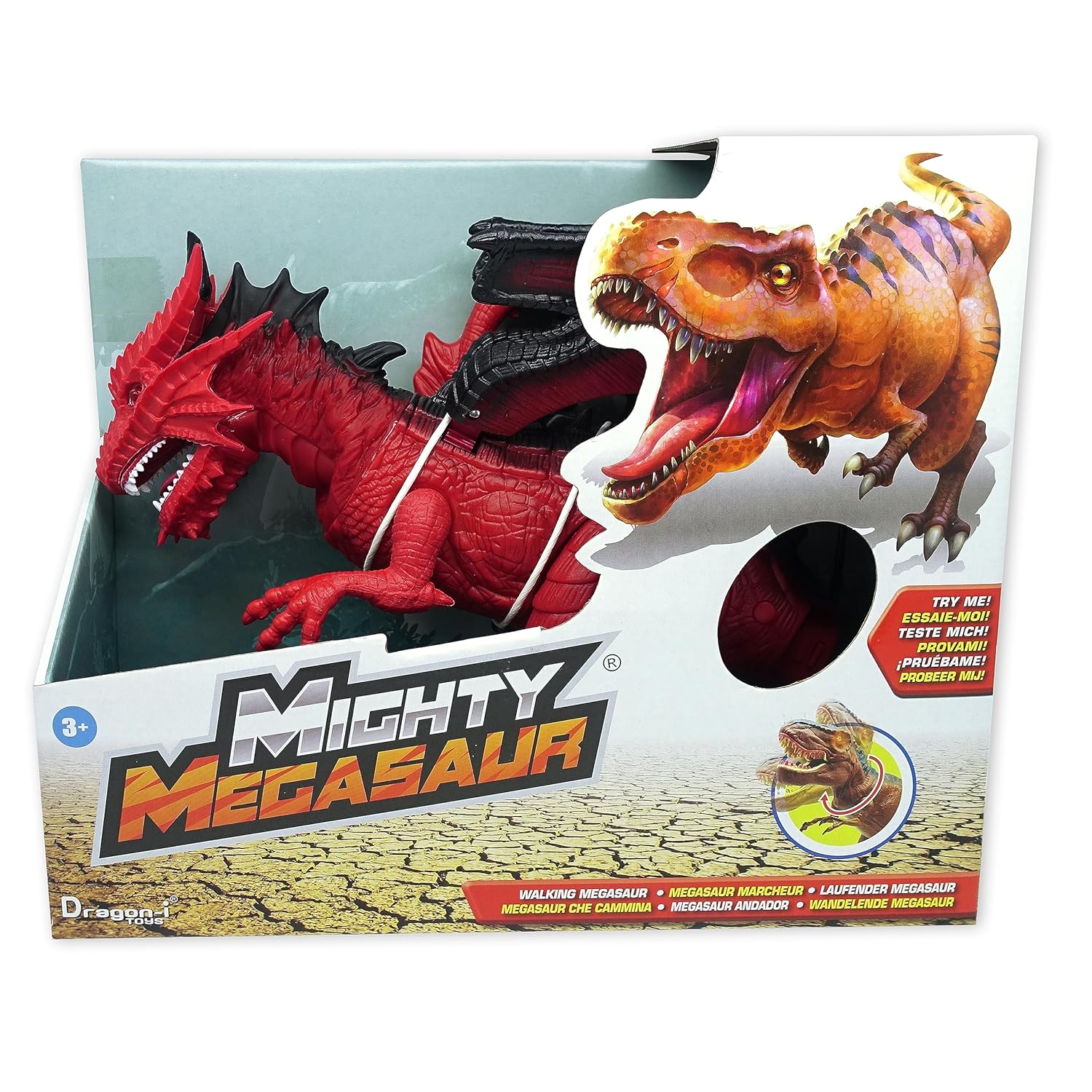 ROWAN E MIGHTY MEGASAUR WALK AND ROARING DRAGO