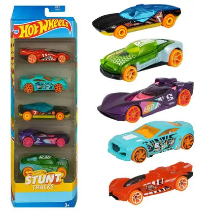 HOTWHEELS TRACK BUILDER  MOTOR SHOW + ANY FANTASY 5 PACK COMBO