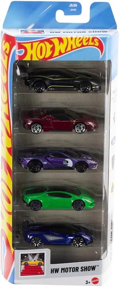 HOTWHEELS TRACK BUILDER  MOTOR SHOW + ANY FANTASY 5 PACK COMBO