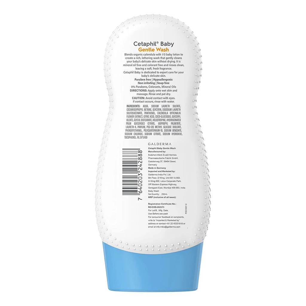 CETAPHIL BABY GENTLE WASH WITH ORGANIC CALENDULA 230 ML