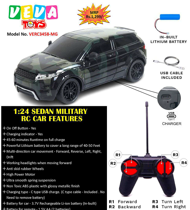 VEVA REMOTE CONTROL CAR MILITARY ROVER