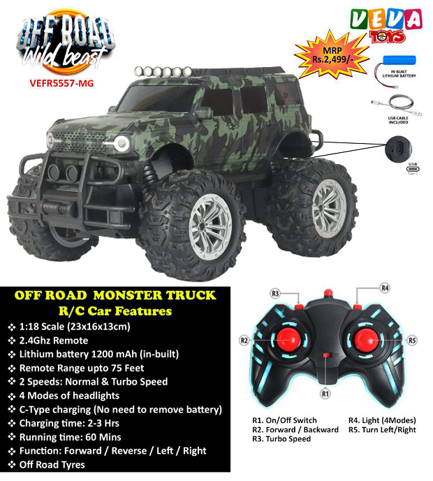 VEVA REMOTE CONTROL CAR MILITARY FORD