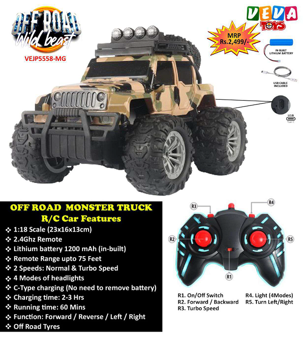 VEVA REMOTE CONTROL CAR GRAFFITI JEEP
