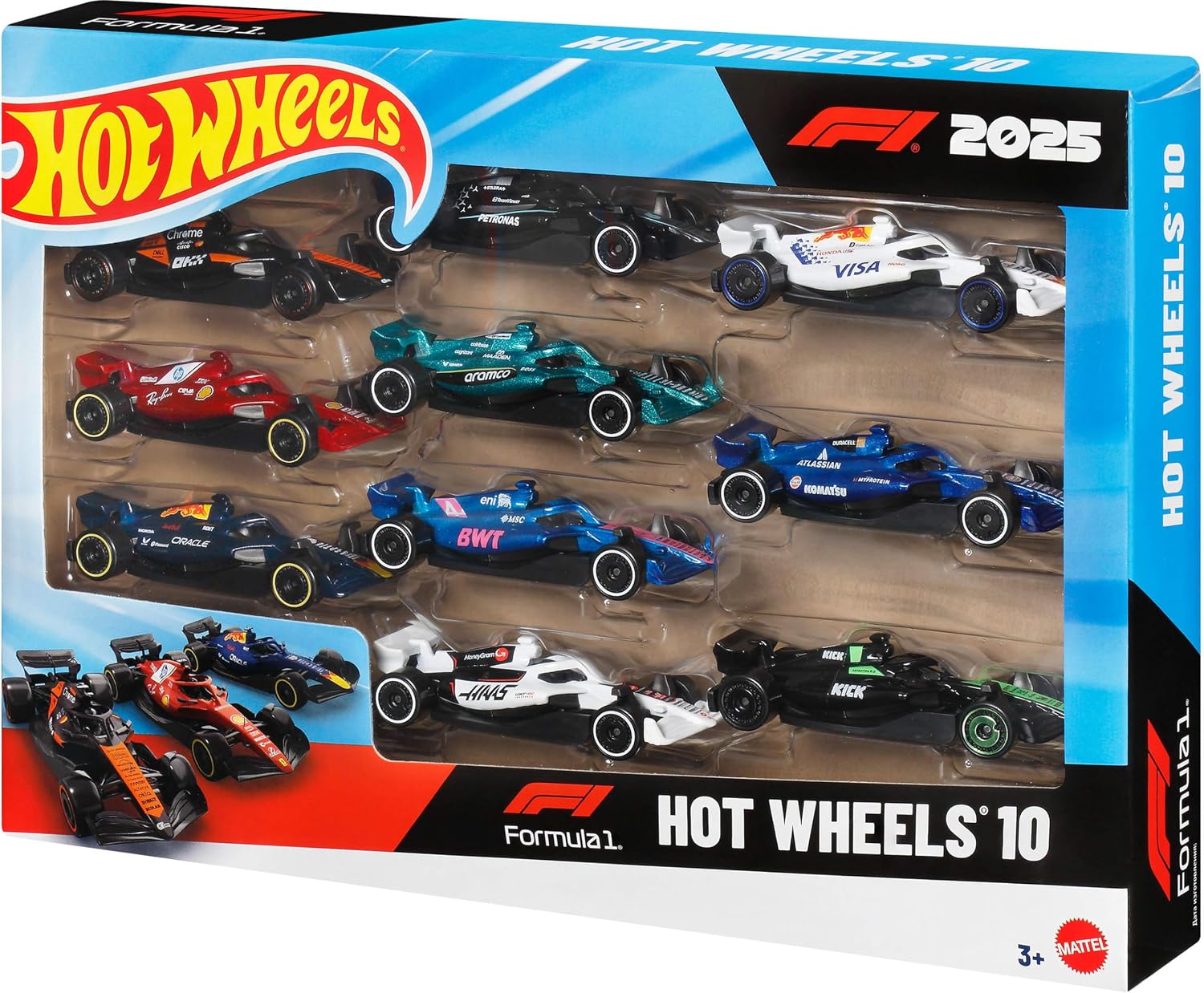 HOTWHEELS F1 10 PACK BOX SET