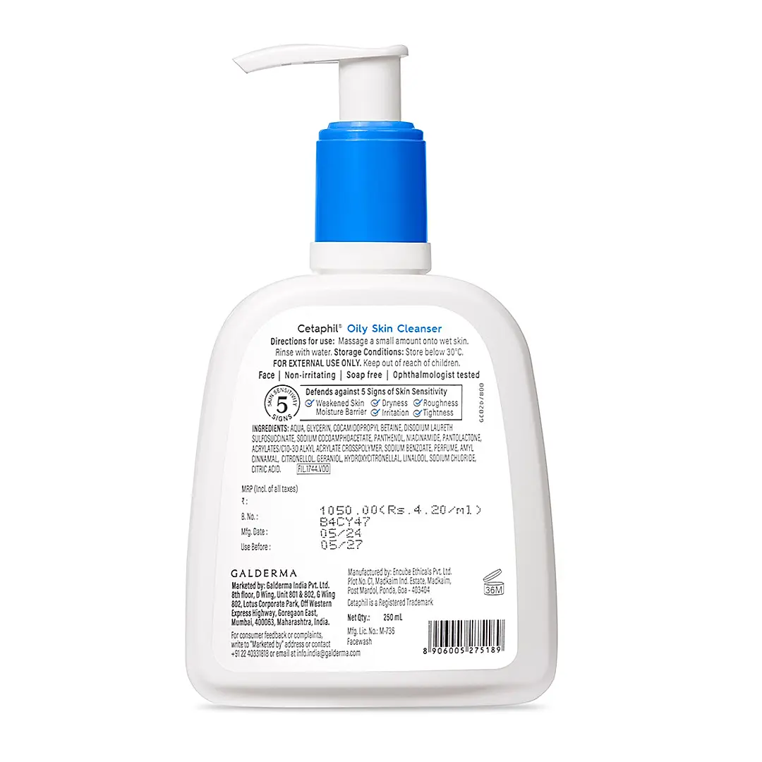 CETAPHIL OILY SKIN CLEANSER 250ML