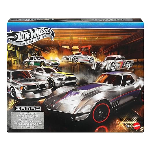 HOTWHEELS SILVER SERIES EURO STYLE 6 CAR BOX SET ZAMAC + FORMULA 1 5PACK