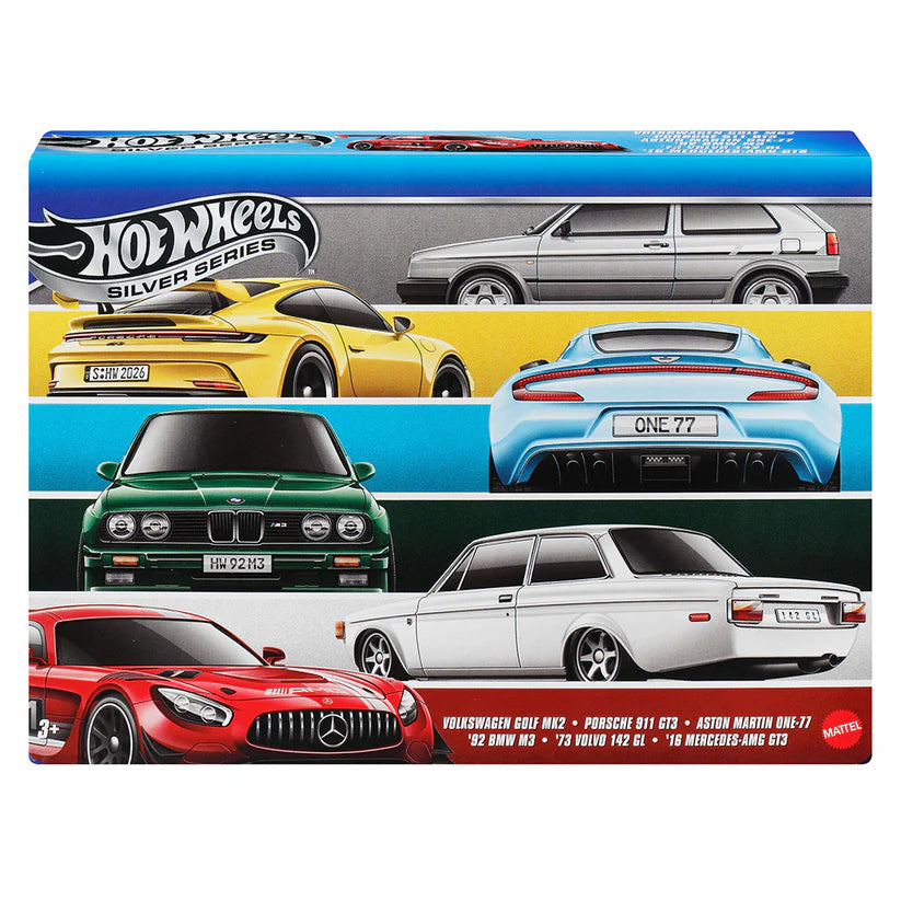 HOTWHEELS SILVER SERIES EURO STYLE 6 CAR BOX SET
