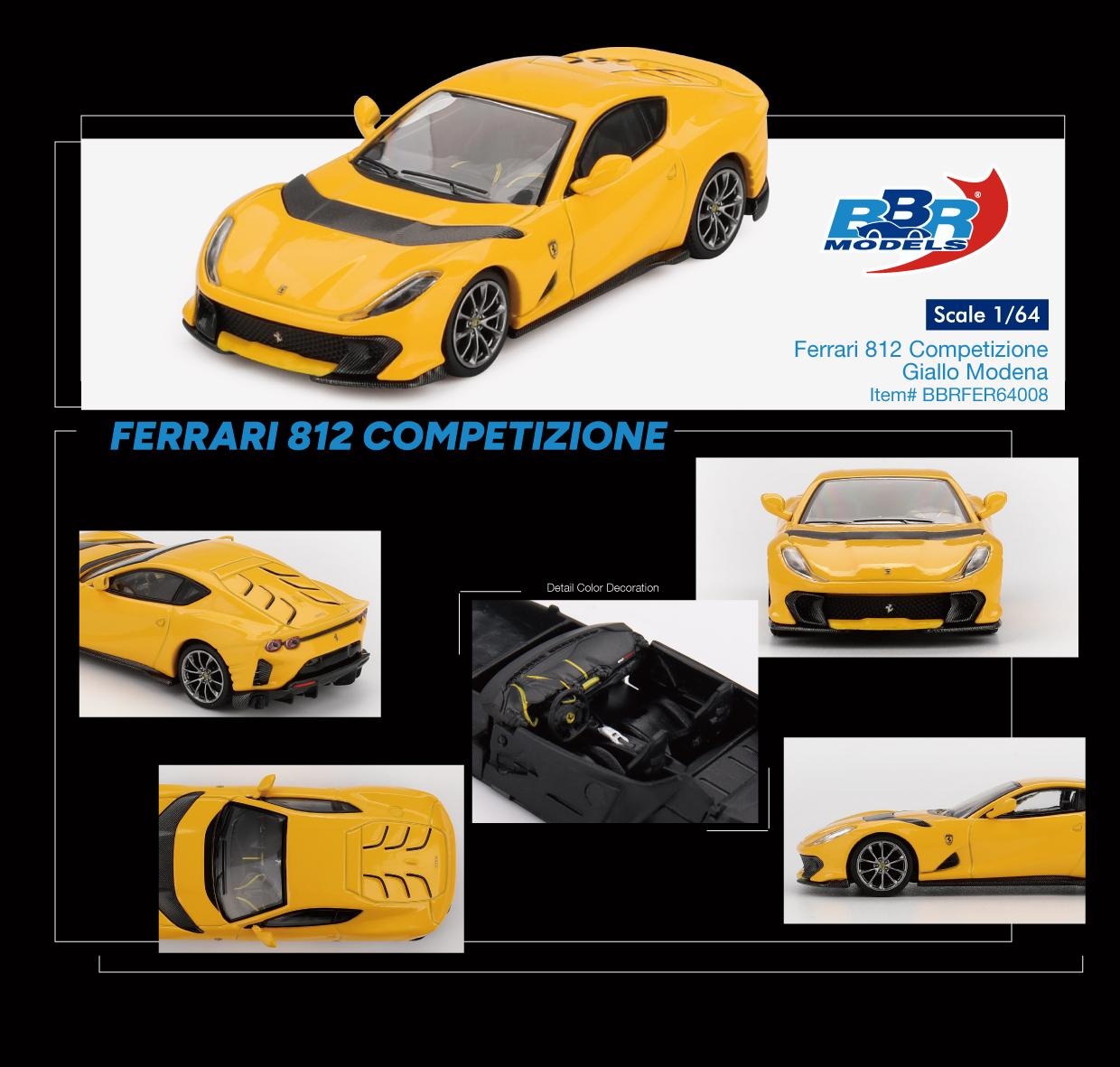 MINIGT FERRARI 812 COMPETIZIONE GIALLO MODENA