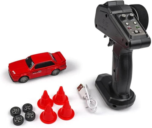 1:43 Scale Bwm E20 Mini RC Drift Car with Gyro Full Proportional RTR 2.4Ghz Remote Control with RGB Lights