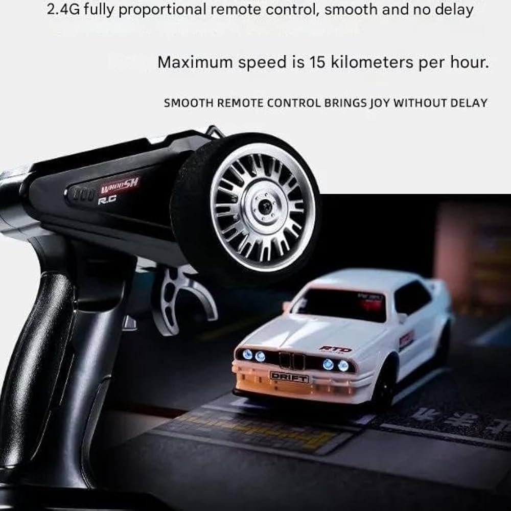 1:43 Scale Bwm E20 Mini RC Drift Car with Gyro Full Proportional RTR 2.4Ghz Remote Control with RGB Lights