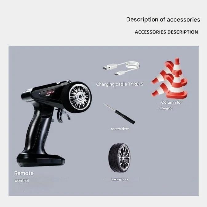 1:43 Scale Bwm E20 Mini RC Drift Car with Gyro Full Proportional RTR 2.4Ghz Remote Control with RGB Lights