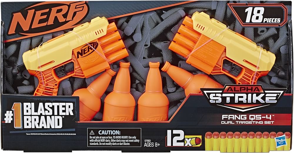 HASBRO NERF ALPHA STRIKE FANG QS4 DUEL TGT SET