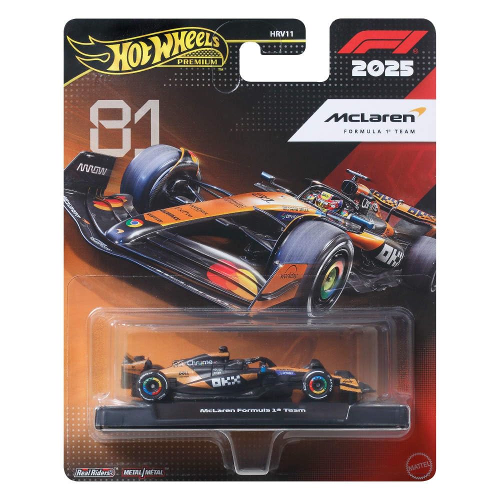 HOTWHEELS FORMULA 1 5 PACK + HW PREMIUM MCLAREN F1