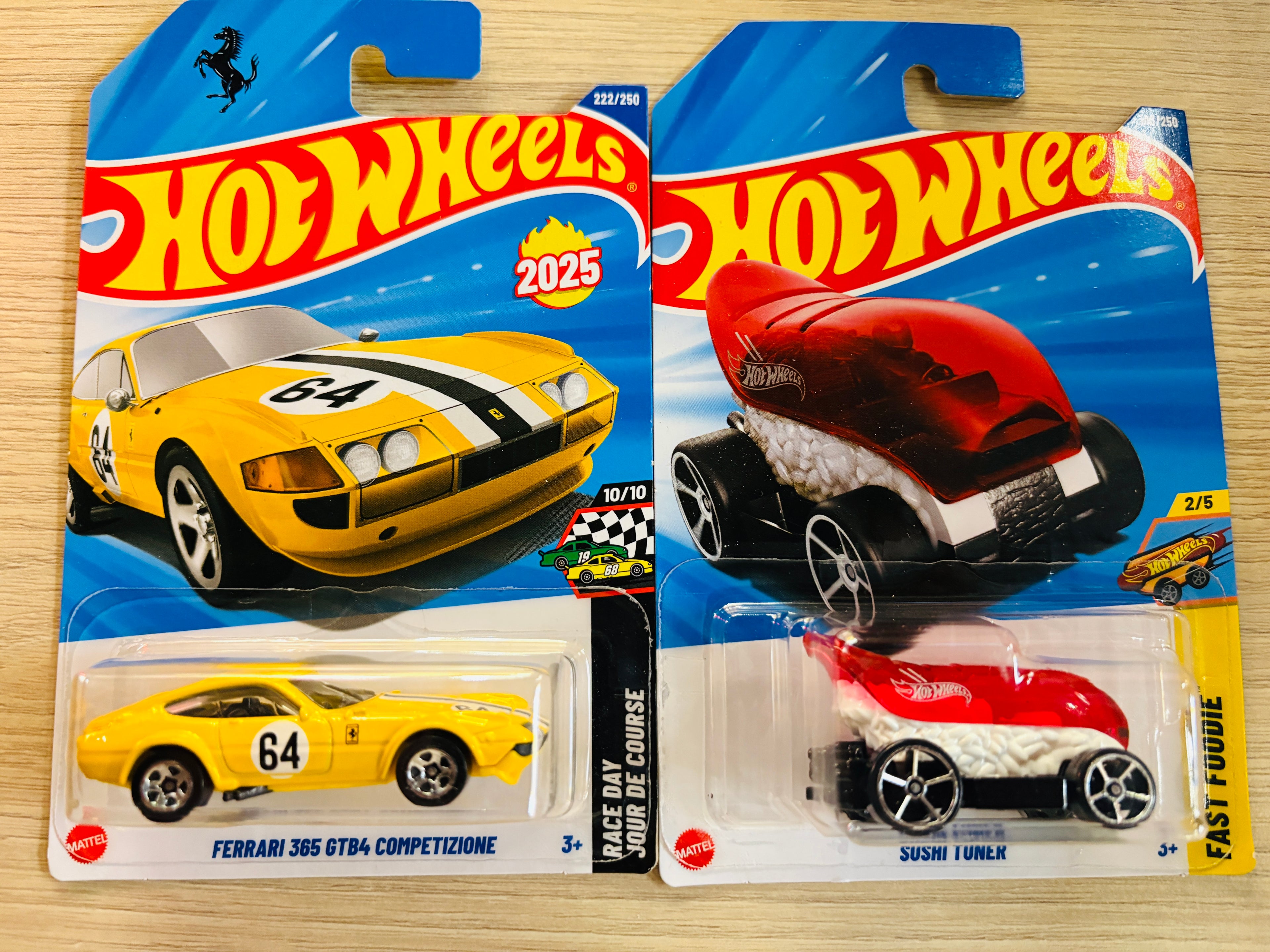 HOTWHEELS BASIC CAR ASSORTMENT A CASE FERRARI 365 GTB 4 + SUSHI TUNER