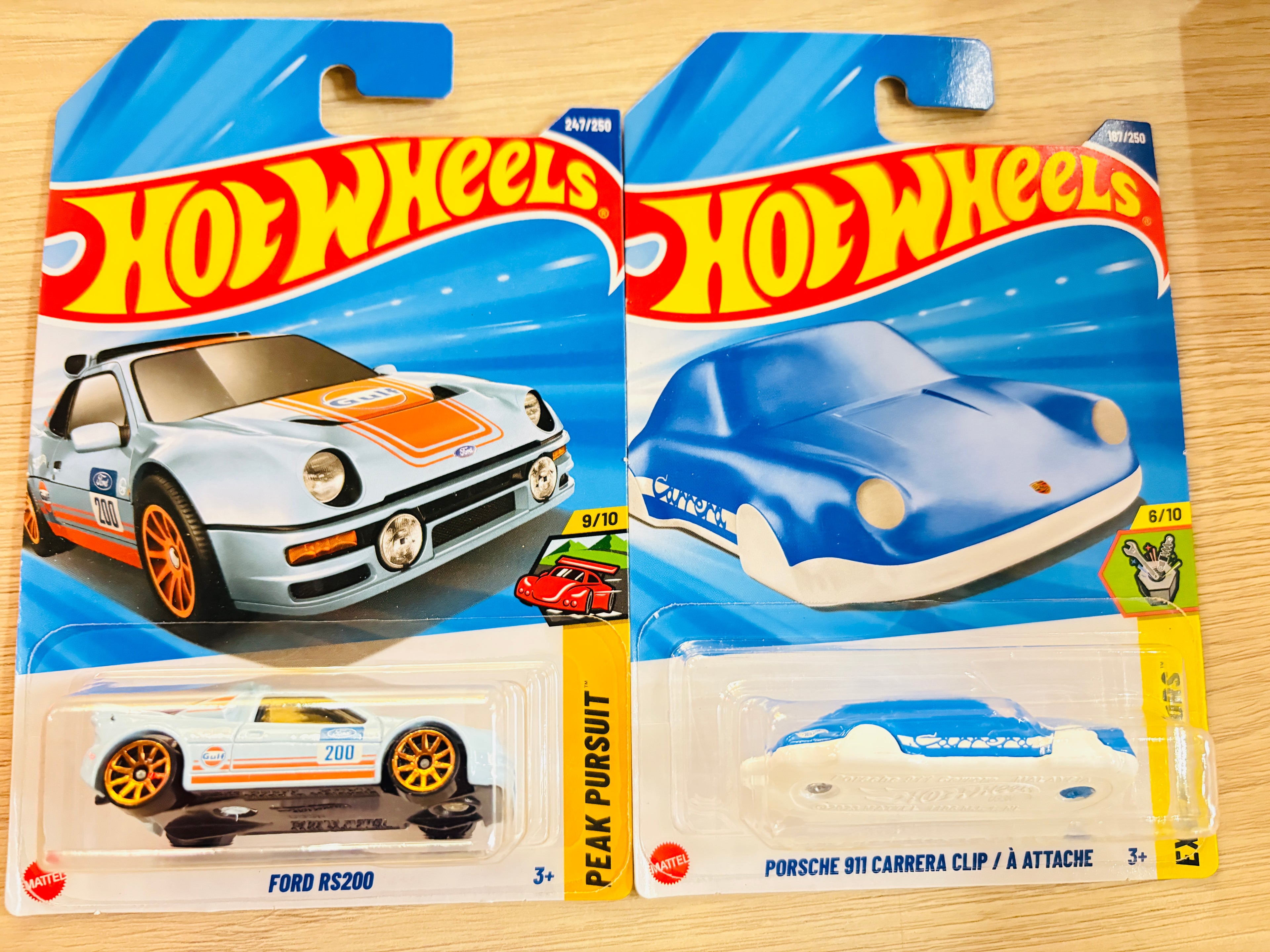 HOTWHEELS BASIC CAR ASSORTMENT 2026 A CASE FORD RS 200 + PORSCHE 911 CLIP