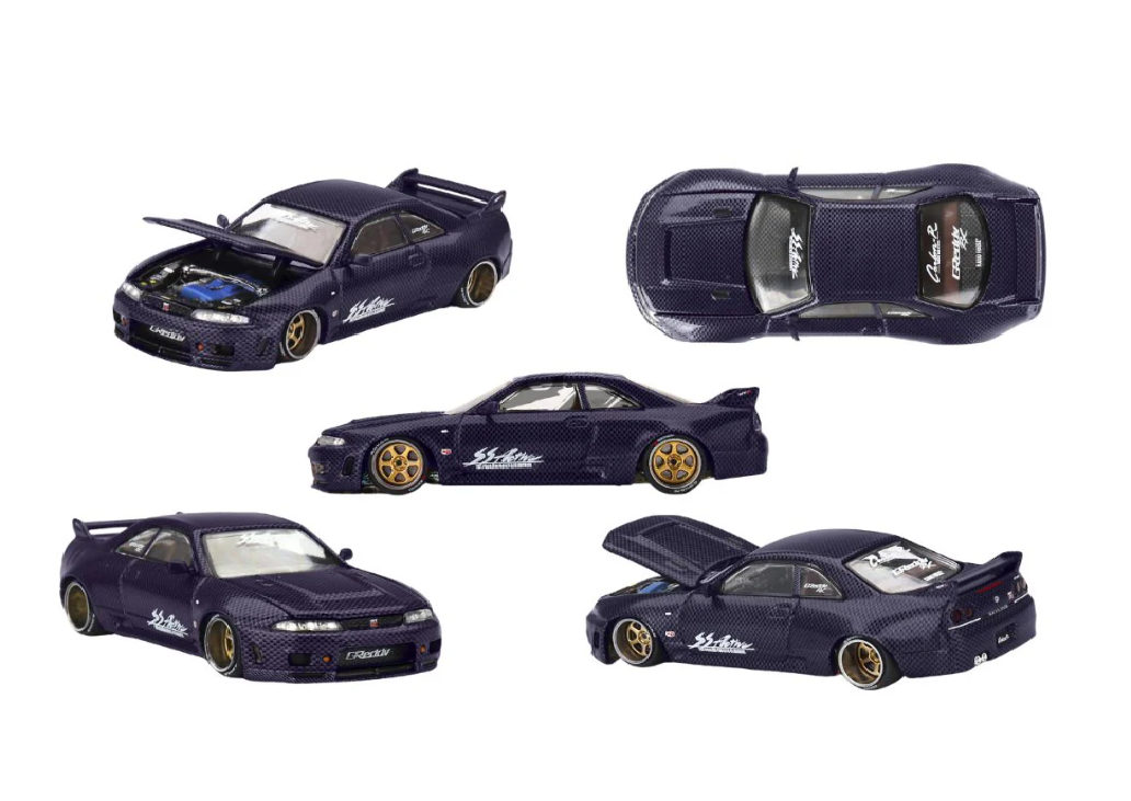 MINIGT NISSAN SKYLINE GTR R33 ACTIVE CARBON V2
