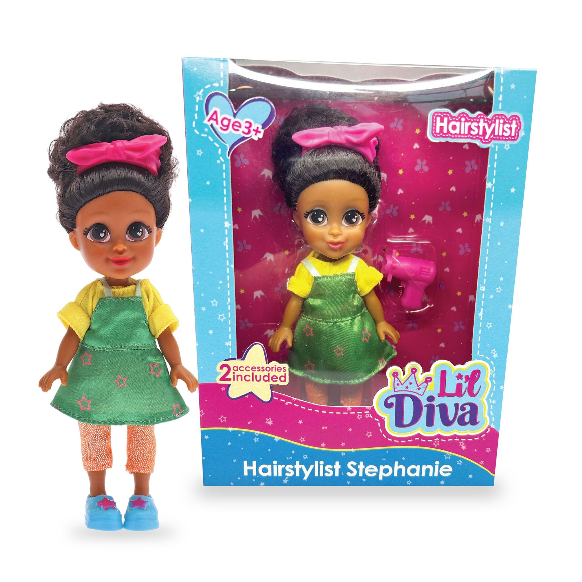 WN LIL DIVA HAIRSTYLIST 6 INCH DOLL
