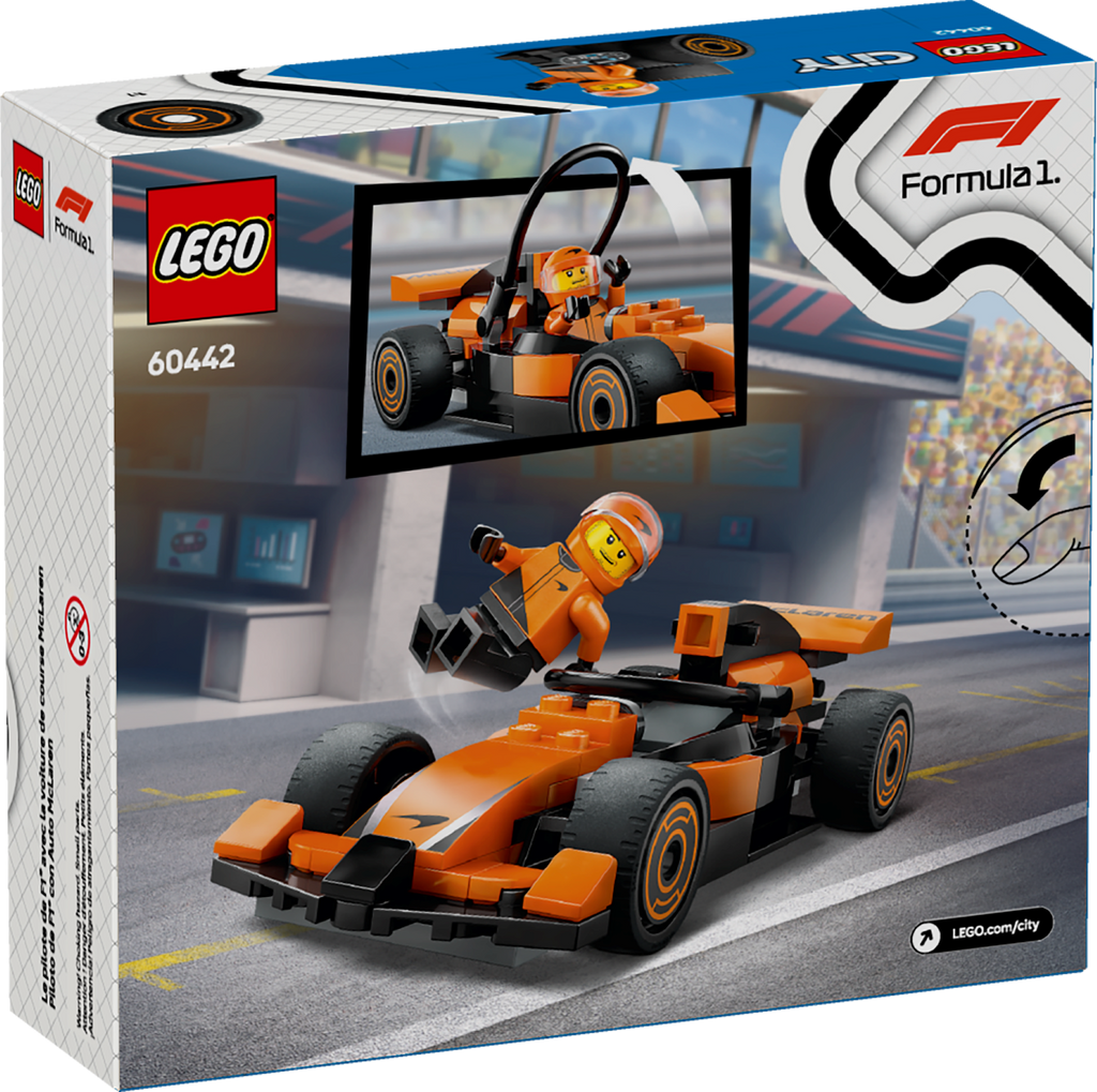LEGO DRIVER WITH MCLAREN RACE CAR