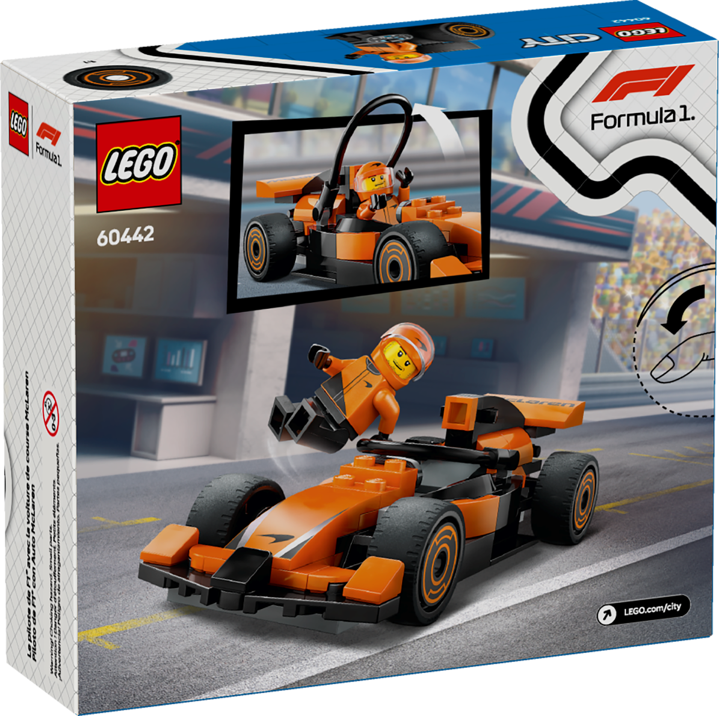 LEGO DRIVER WITH MCLAREN RACE CAR