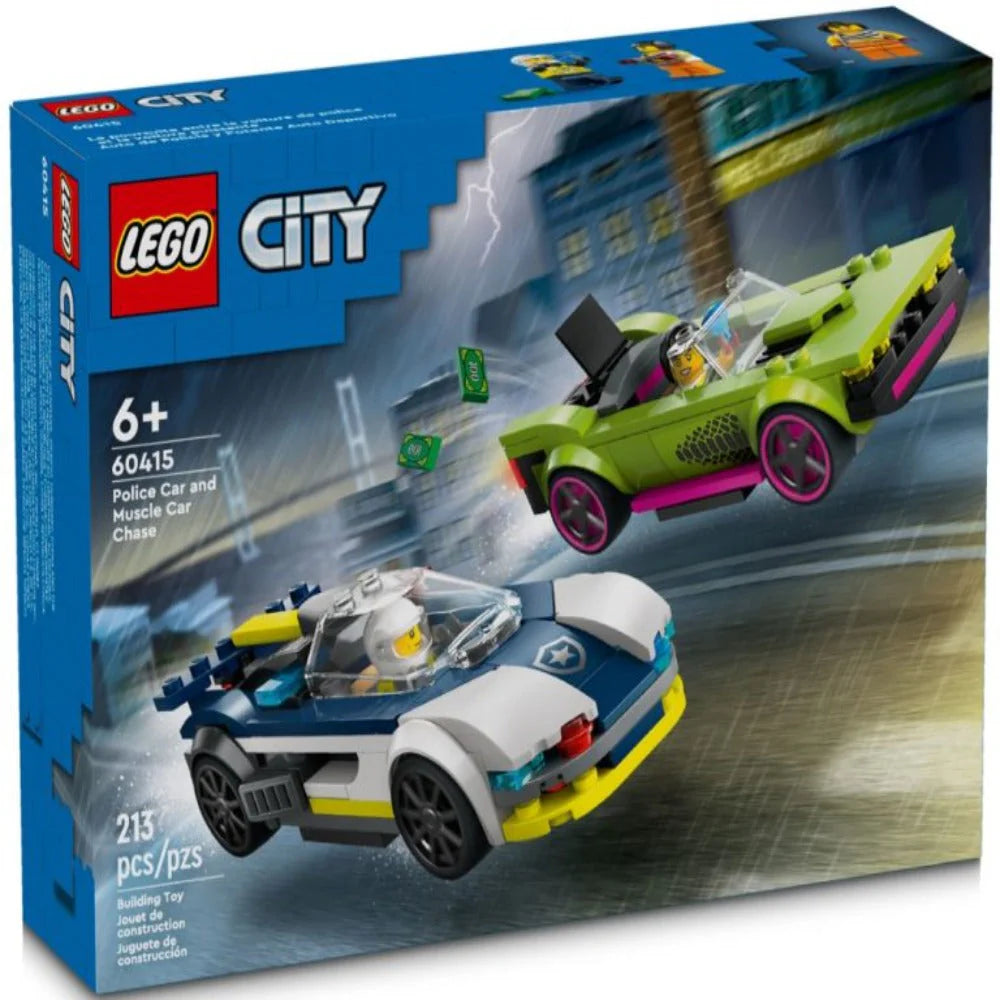 LEGO POLICE CAR AND MUSCLE CAR  CHASE
