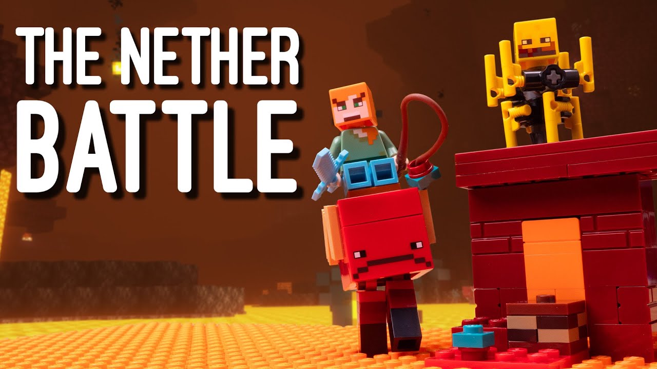 LEGO THE NETHER LAVA BATTLE