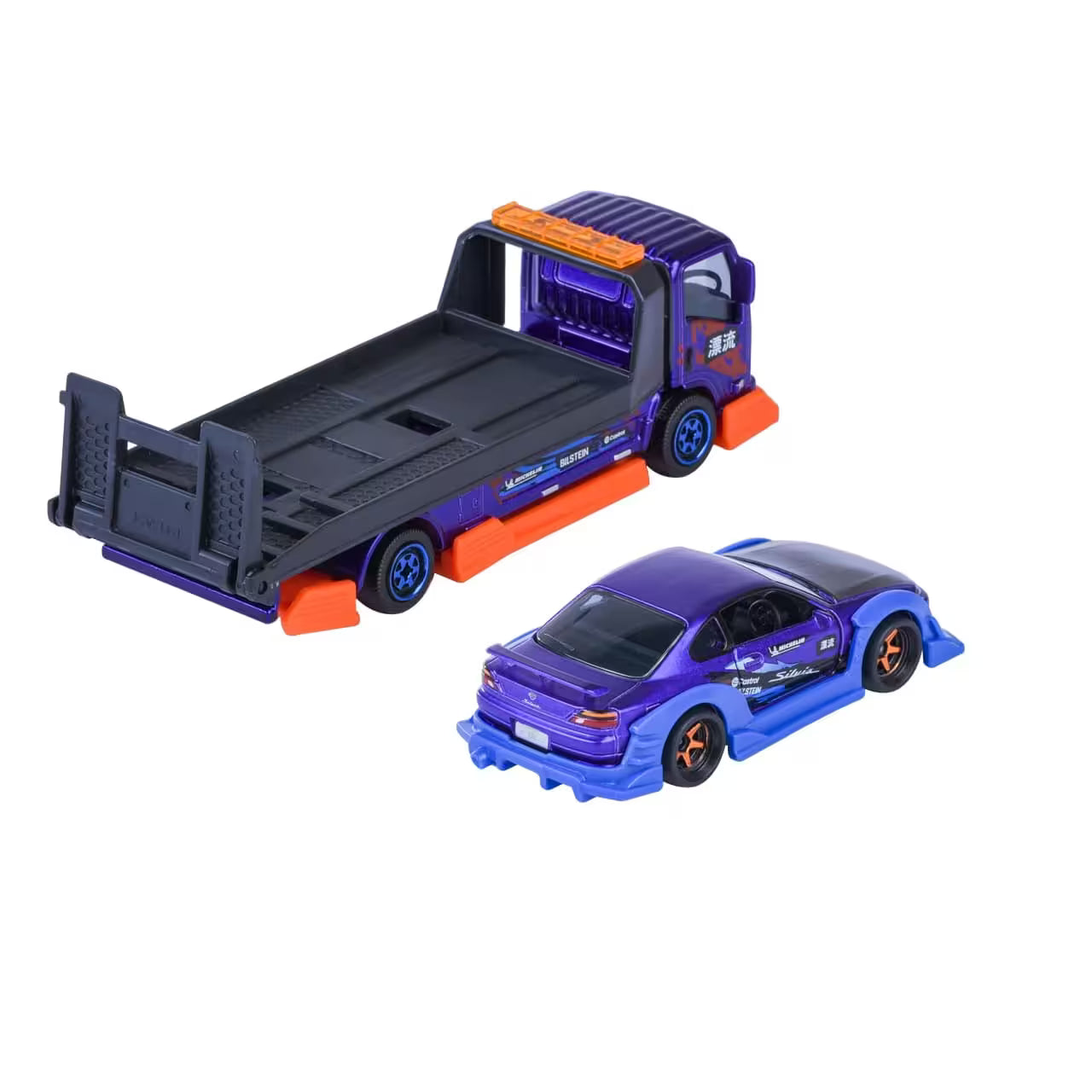 MAJORETTE JDM TUNNING TRANSPORTER NISSAN SILVIA S15 + ISUZU NPR