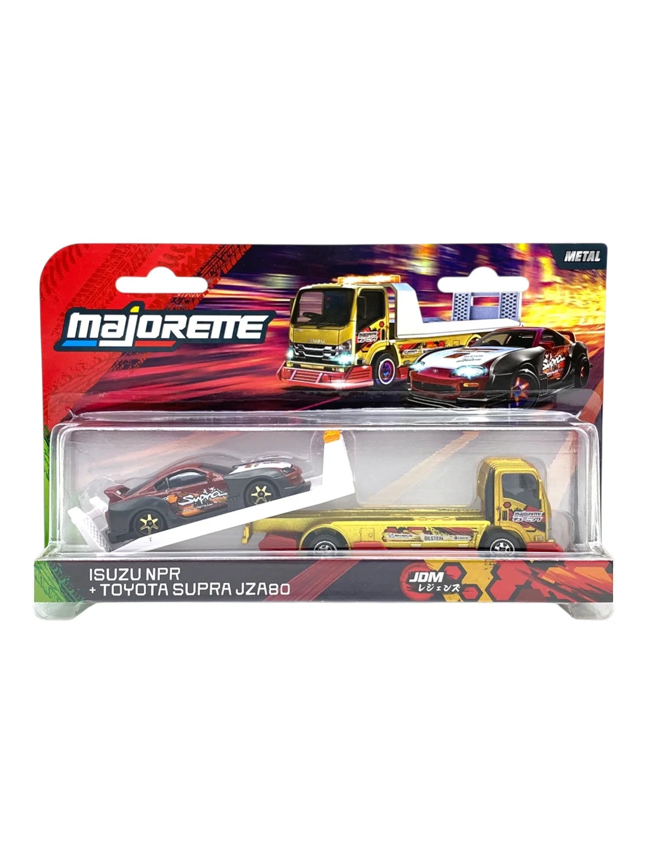 MAJORETTE JDM TUNNING TRANSPORTER TOYOTA SUPRA + ISUZU NPR