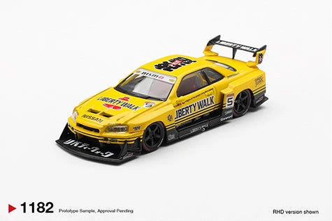 MINIGT NISSAN LB ER 34 SUPER SILHOUETTE SPORT YELLOW LIBERTY WALK ( 1182 )