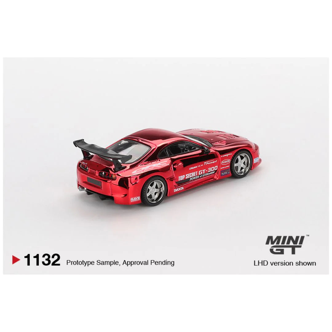 MINIGT TOYOTA SUPRA A80 TOP SECRET GT300 RED CHROME (1132)