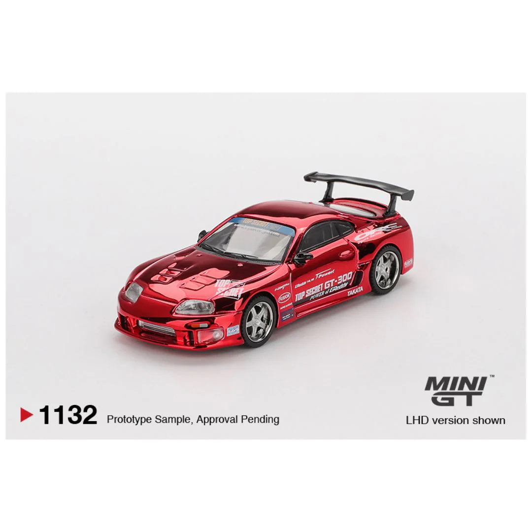 MINIGT TOYOTA SUPRA A80 TOP SECRET GT300 RED CHROME (1132)