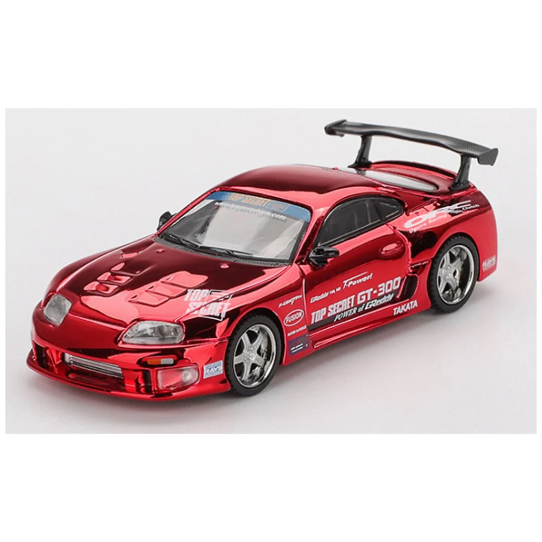 MINIGT TOYOTA SUPRA A80 TOP SECRET GT300 RED CHROME (1132)
