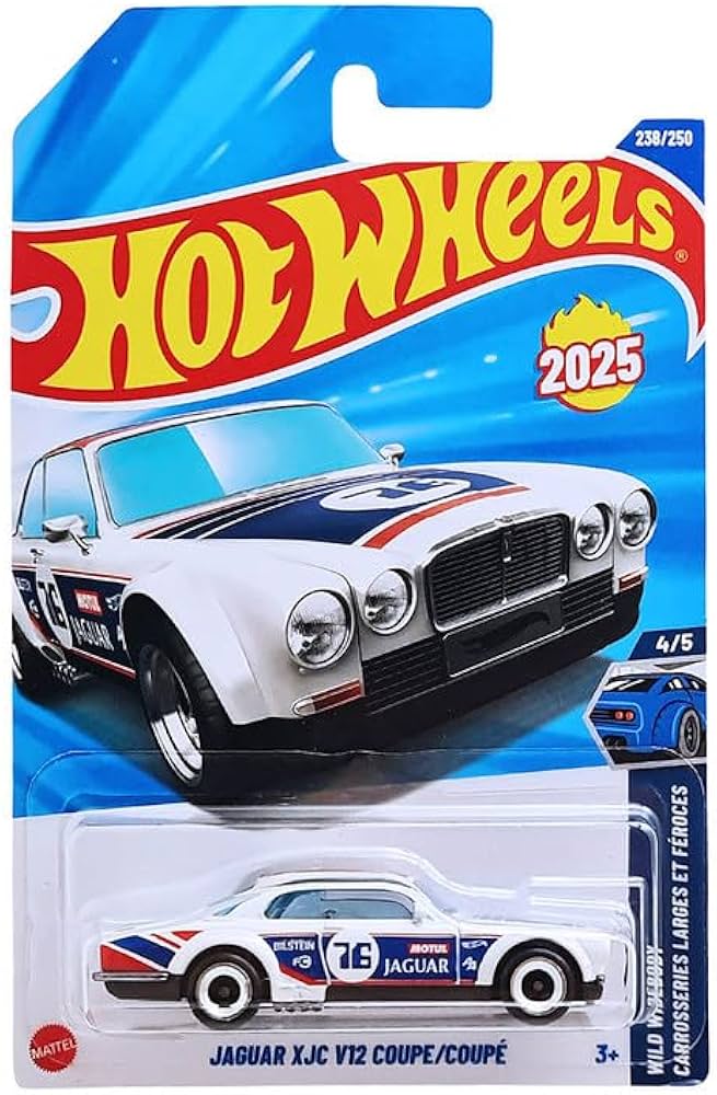 HOTWHEELS BASIC CAR ASSORTMENT P CASE JAGUAR XJC V12 COUPE + TERRA-TRACKTYL