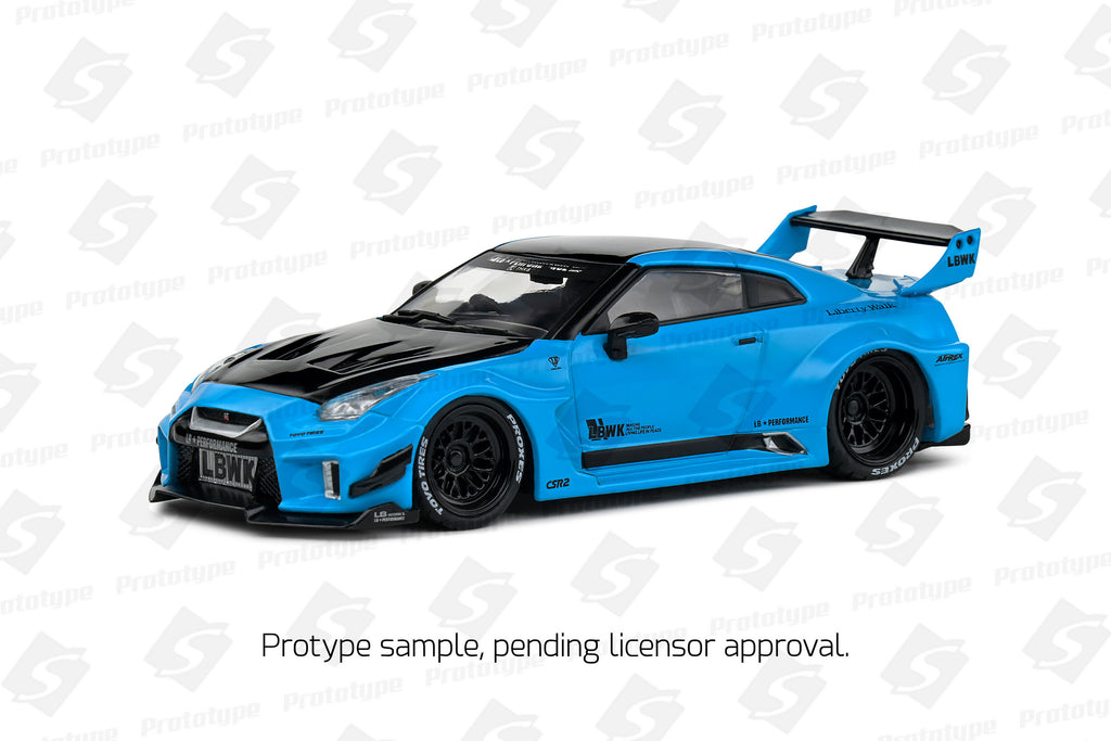 SOLIDO NISSAN GTR LIBERTY WALK BODY KIT BLUE