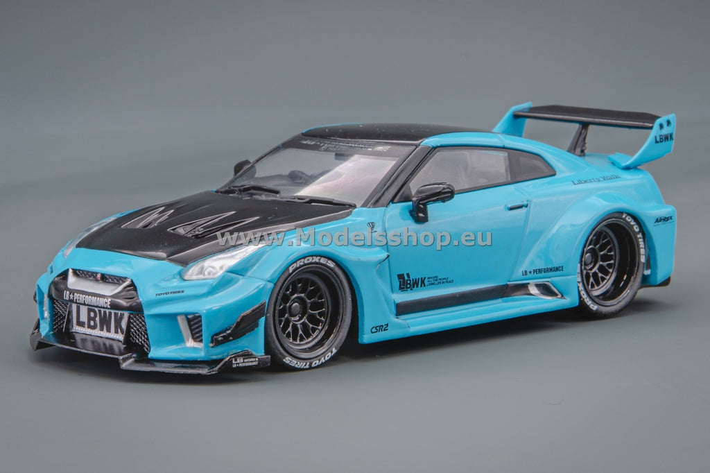 SOLIDO NISSAN GTR LIBERTY WALK BODY KIT BLUE