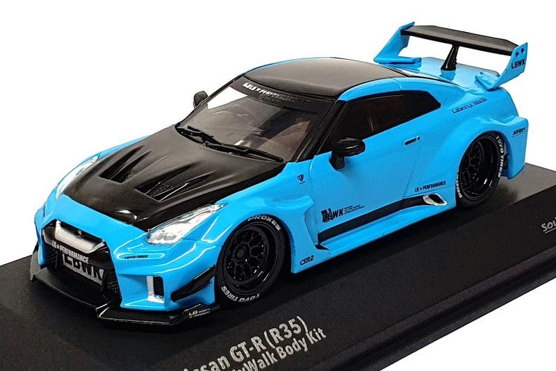 SOLIDO NISSAN GTR LIBERTY WALK BODY KIT BLUE