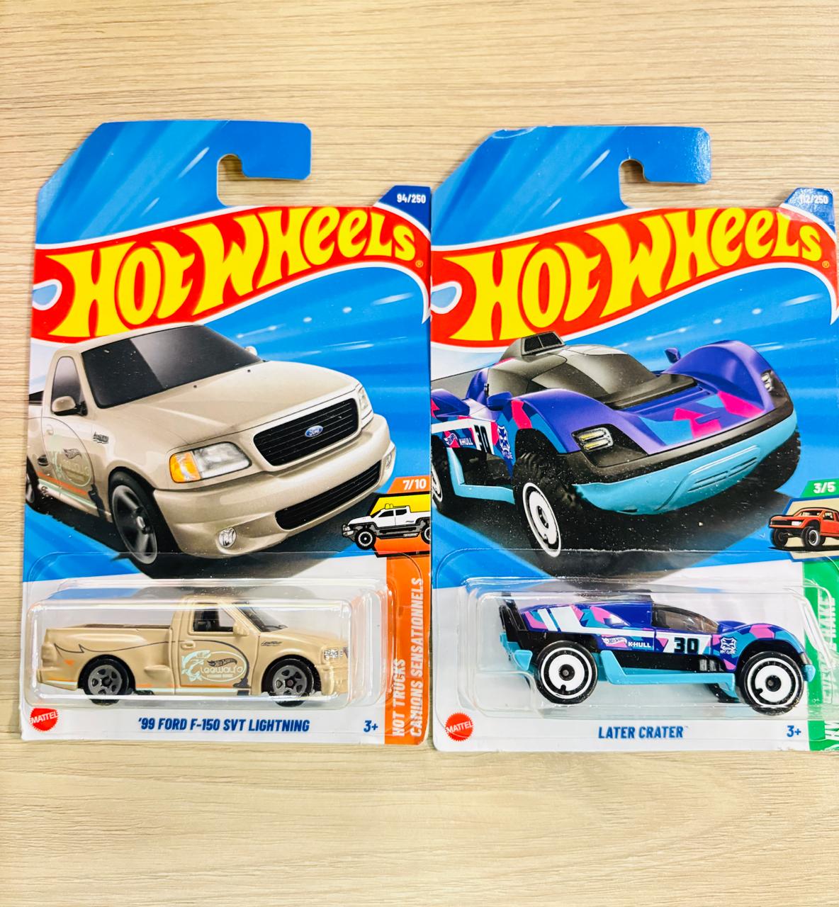 HOTWHEELS BASIC CAR ASSORTMENT N CASE  FORD GT + 99 FORD + LATER CRATER