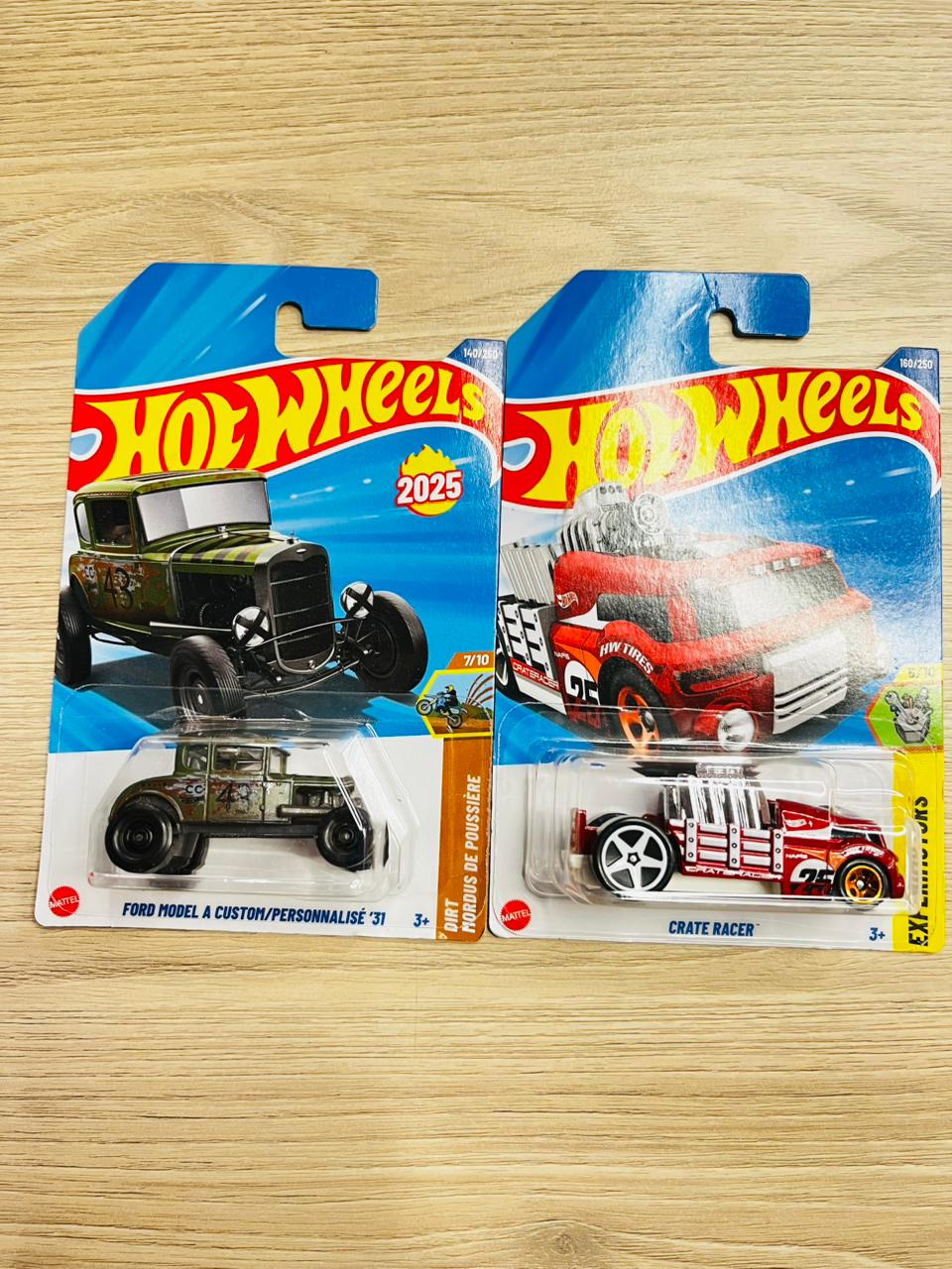 HOTWHEELS BASIC CAR ASSORTMENT N CASE2018 HONDA CIVIC TYPE R + FORD MODEL A CUSTOM + CRATE RACER