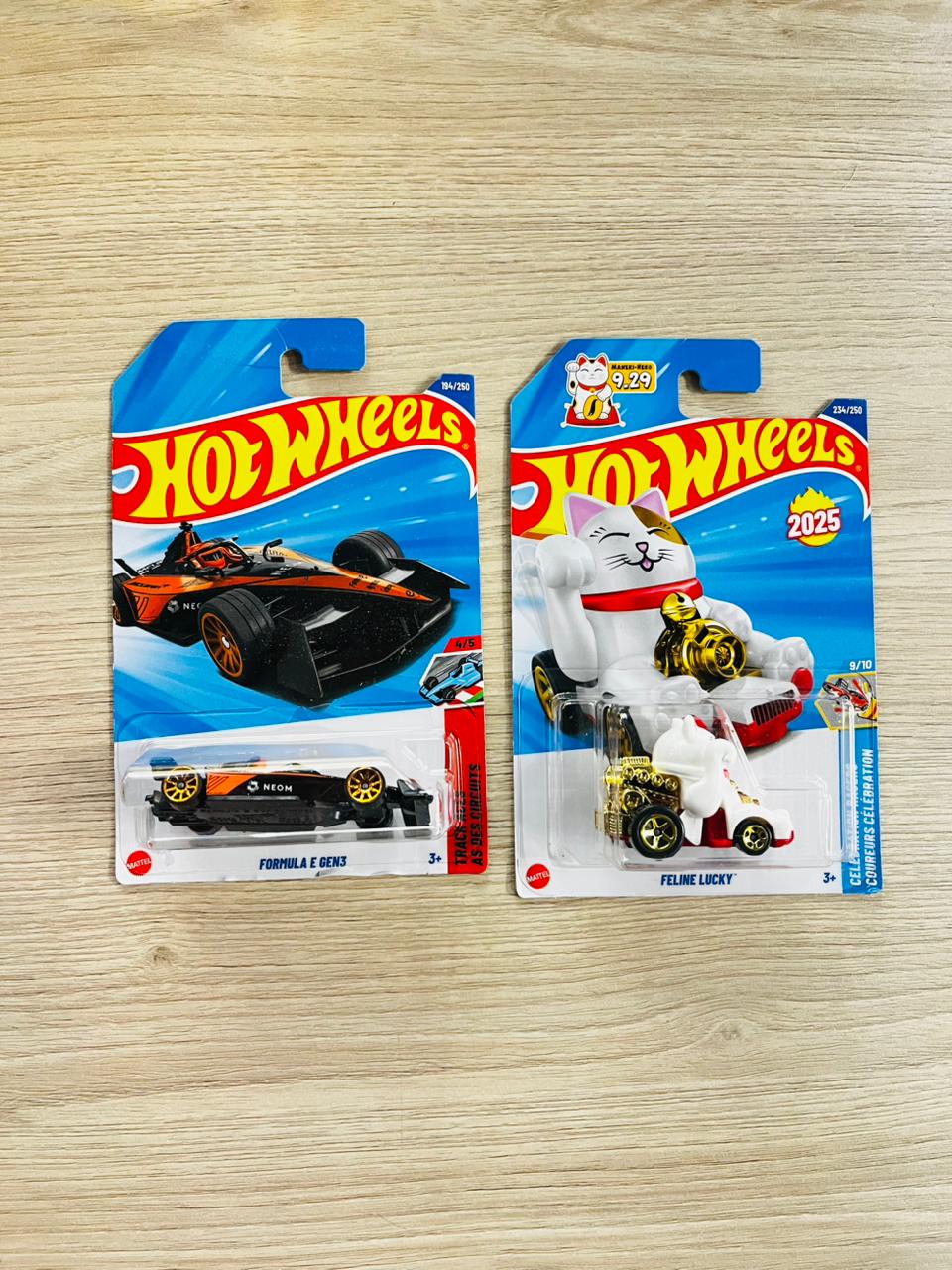 HOTWHEELS BASIC CAR ASSORTMENT N CASE VOLVO 240 DRIFT WAGON + FORMULA E GEN 3 + FELINE LUCKY