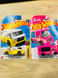 HOTWHEELS BASIC CAR ASSORTMENT A CASE VW T3 CUSTOM + BARBIE DREAM CAMPER