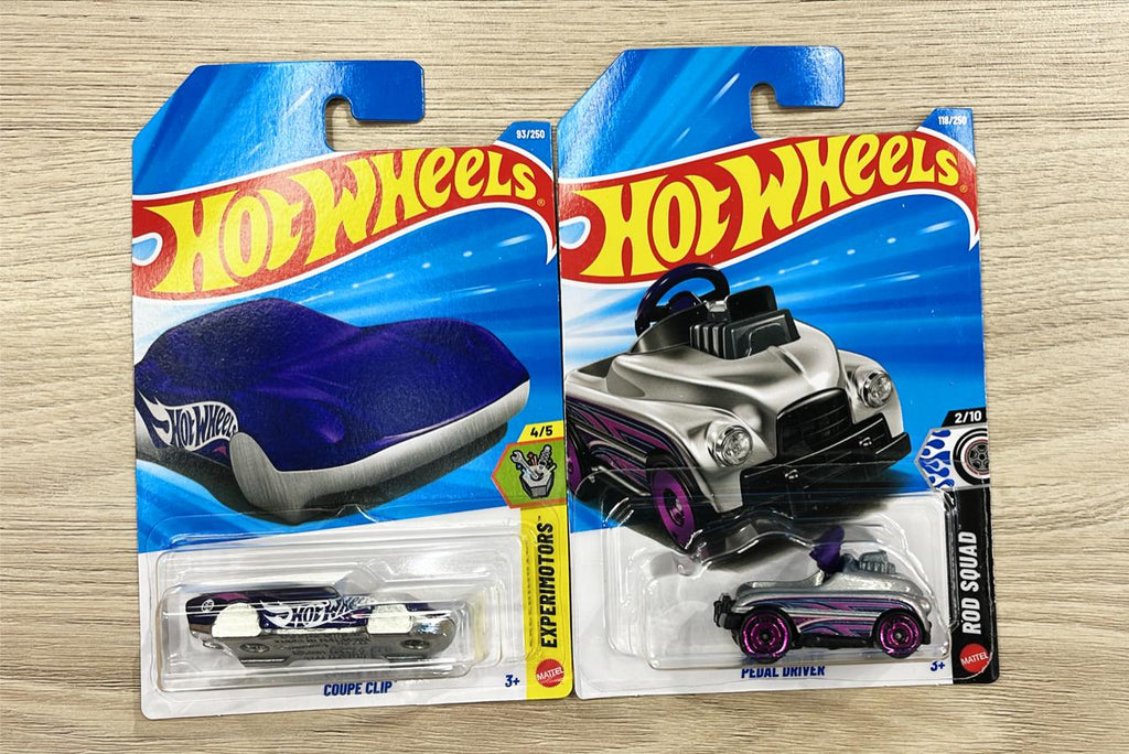 HOTWHEELS BASIC CAR 2026 E CASE 16 CADILLAC + COUPE CLIP + PEDAL DRIVER