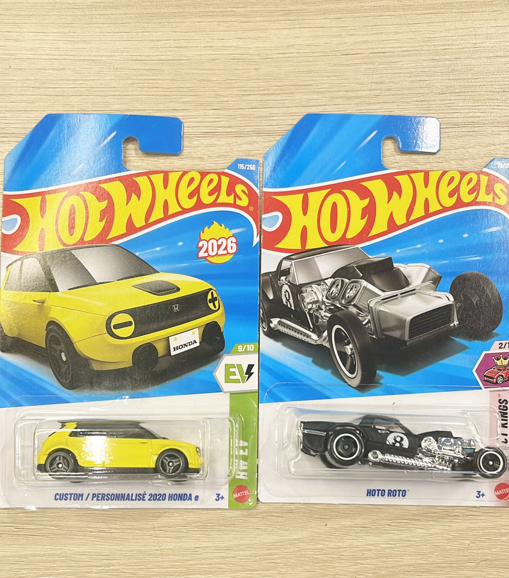 HOTWHEELS BASIC CAR 2026 E CASE FERRARI 12CILINDRI + 2020 HONDA E + HOTO ROTO
