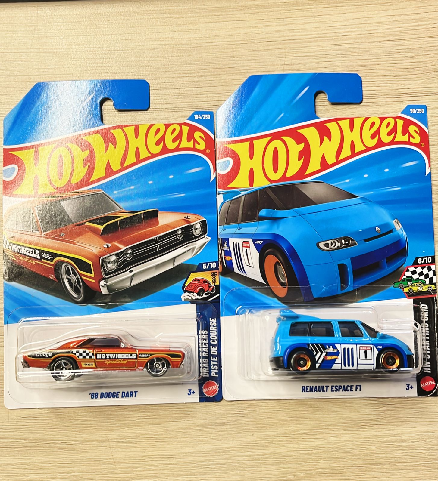 HOTWHEELS BASIC CAR 2026 E CASE PORSCHE CARRERA + 68 DODGE DART + RENAULT ESPACE