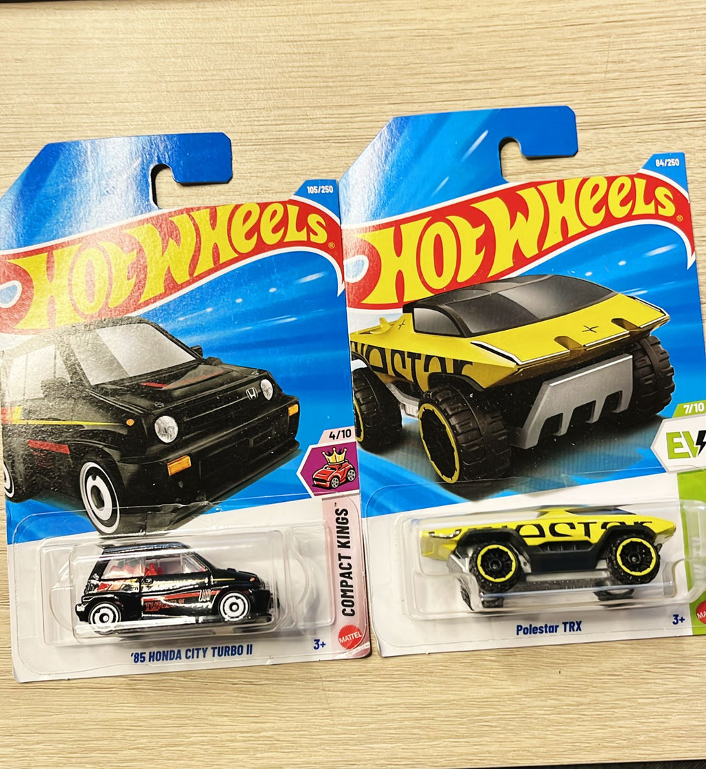 HOTWHEELS BASIC CAR 2026 E CASE CADILLAC + 85 HONDA CITY + POLESTAR